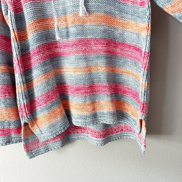 J. Jill Blue Blue/Pink Striped Pullover Cotton Linen Sweater women’s size medium - Picture 6 of 10